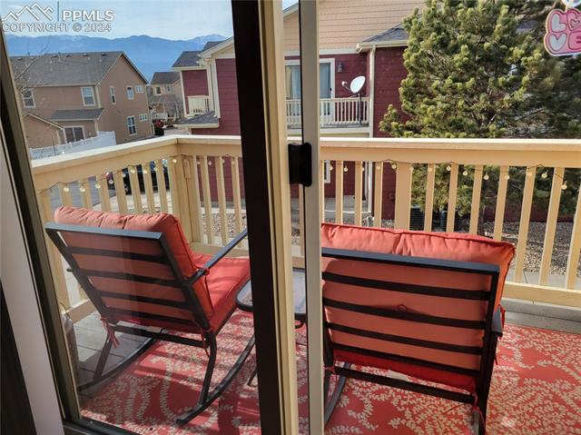 1605 Monterey Road, Unit D Colorado Springs, CO 80910 - Photo 7 of 8 Deck with Mountain View