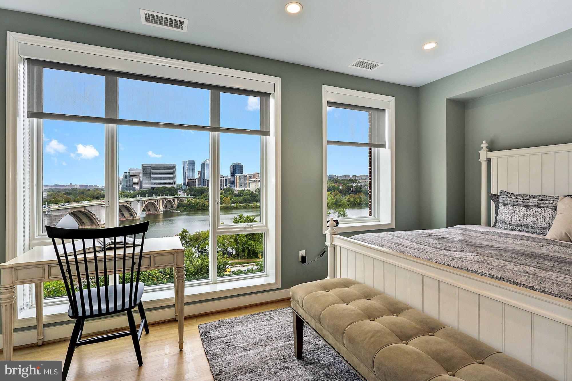 3604 Prospect Street Northwest Washington, DC 20007 - Photo 19 of 41 Master Bedroom with Beautiful Panorama