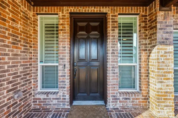 a view of a door of a house