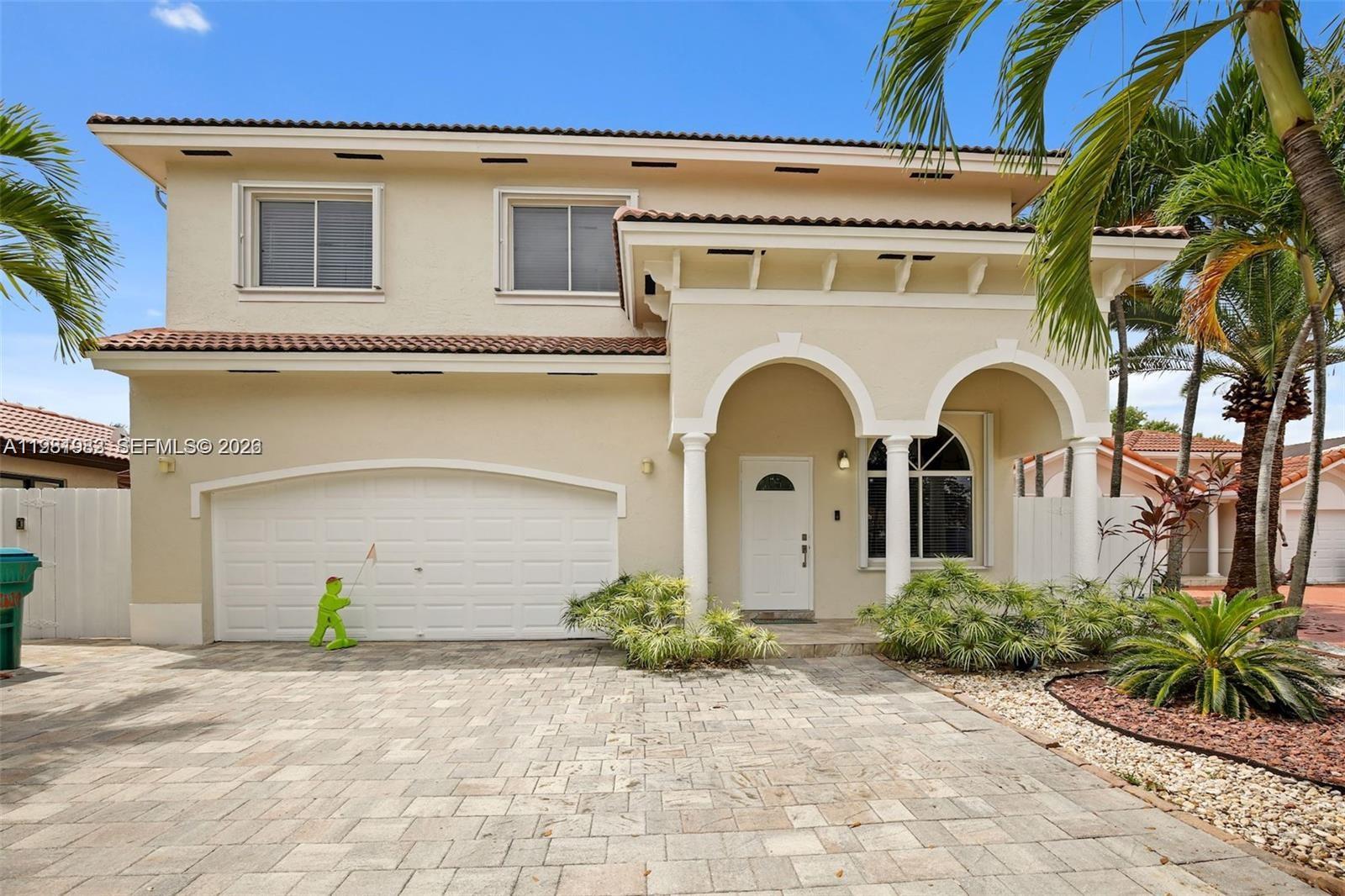 a front view of a house