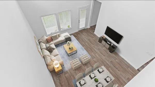 view of living room with furniture and flat screen tv