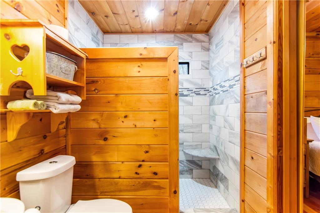 152 Broken Arrow Path Blue Ridge, GA 30513 - Photo 28 of 50 a bathroom with a sink and a toilet