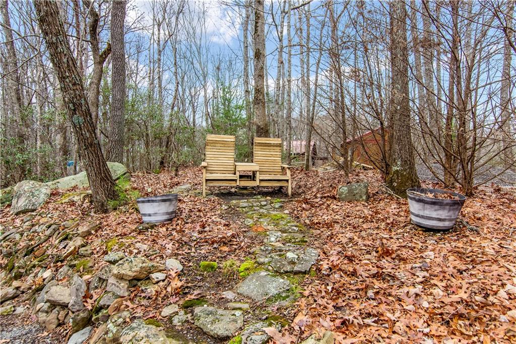 152 Broken Arrow Path Blue Ridge, GA 30513 - Photo 4 of 50 a backyard of a house with table and chairs
