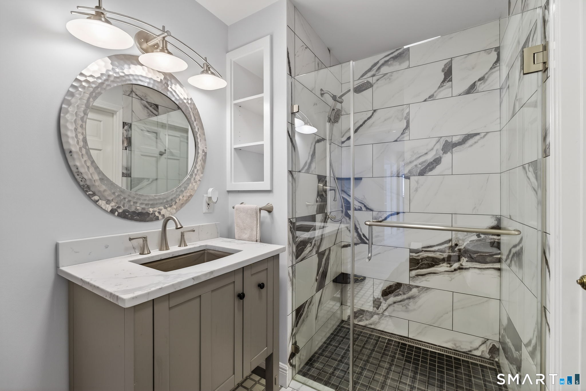 47 Oswegatchie Hills Road East Lyme, CT 06357 - Photo 14 of 40 a bathroom with a sink and a mirror