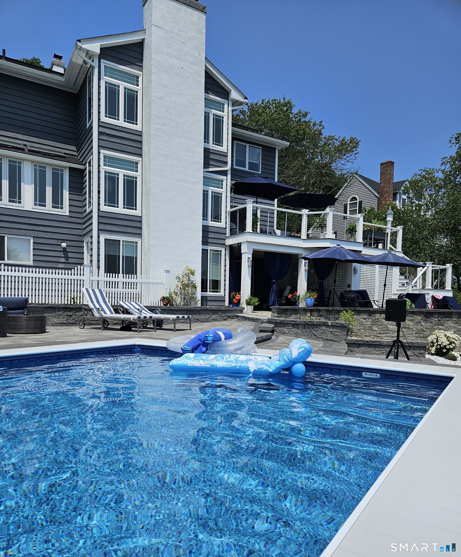 47 Oswegatchie Hills Road East Lyme, CT 06357 - Photo 24 of 40 a view of house with swimming pool yard and outdoor seating