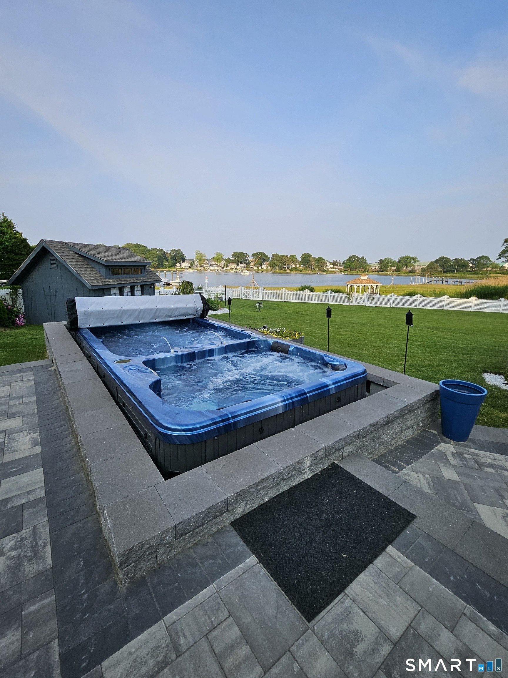 47 Oswegatchie Hills Road East Lyme, CT 06357 - Photo 29 of 40 an aerial view of a garden with an outdoor seating