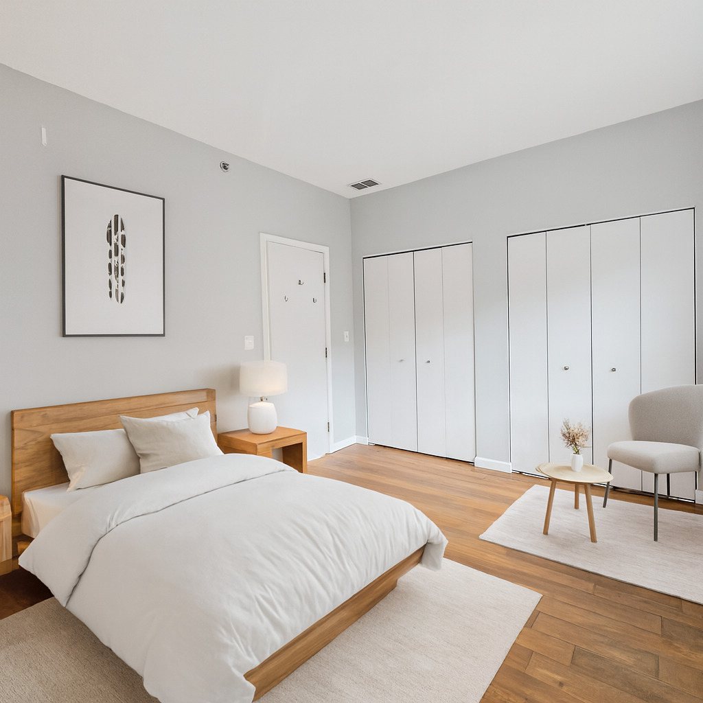 2415 West 32nd Place Chicago, IL 60608 - Photo 22 of 25 a bedroom with a bed and a couch