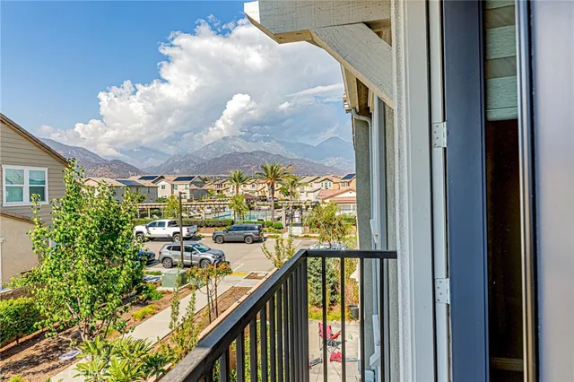 an empty room with closet area