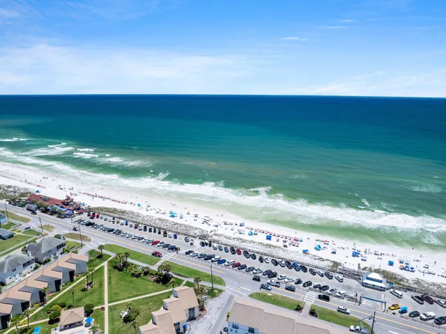 a view of an ocean and beach