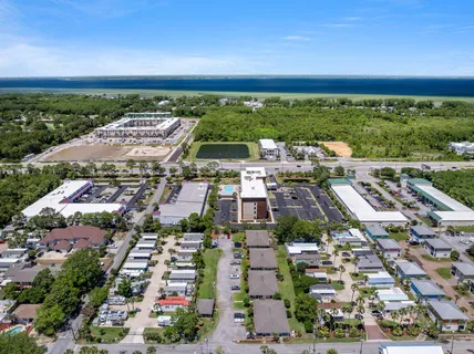 an aerial view of multiple house