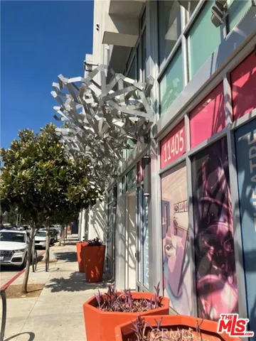 a outdoor space with lots of trees