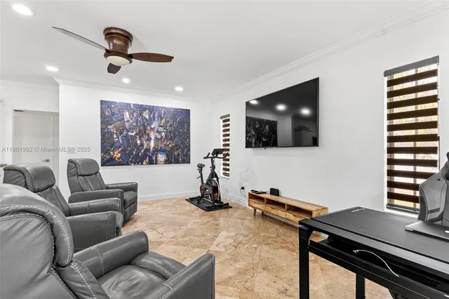 a room with furniture and a wooden floor