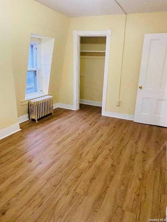 139 Montgomery Street, Unit 3 Poughkeepsie, NY 12601 - Photo 3 of 5 an empty room with wooden floor and cabinet