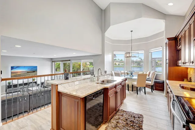 a large kitchen with lots of counter space and appliances