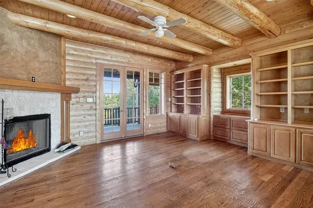a view of a room with stairs