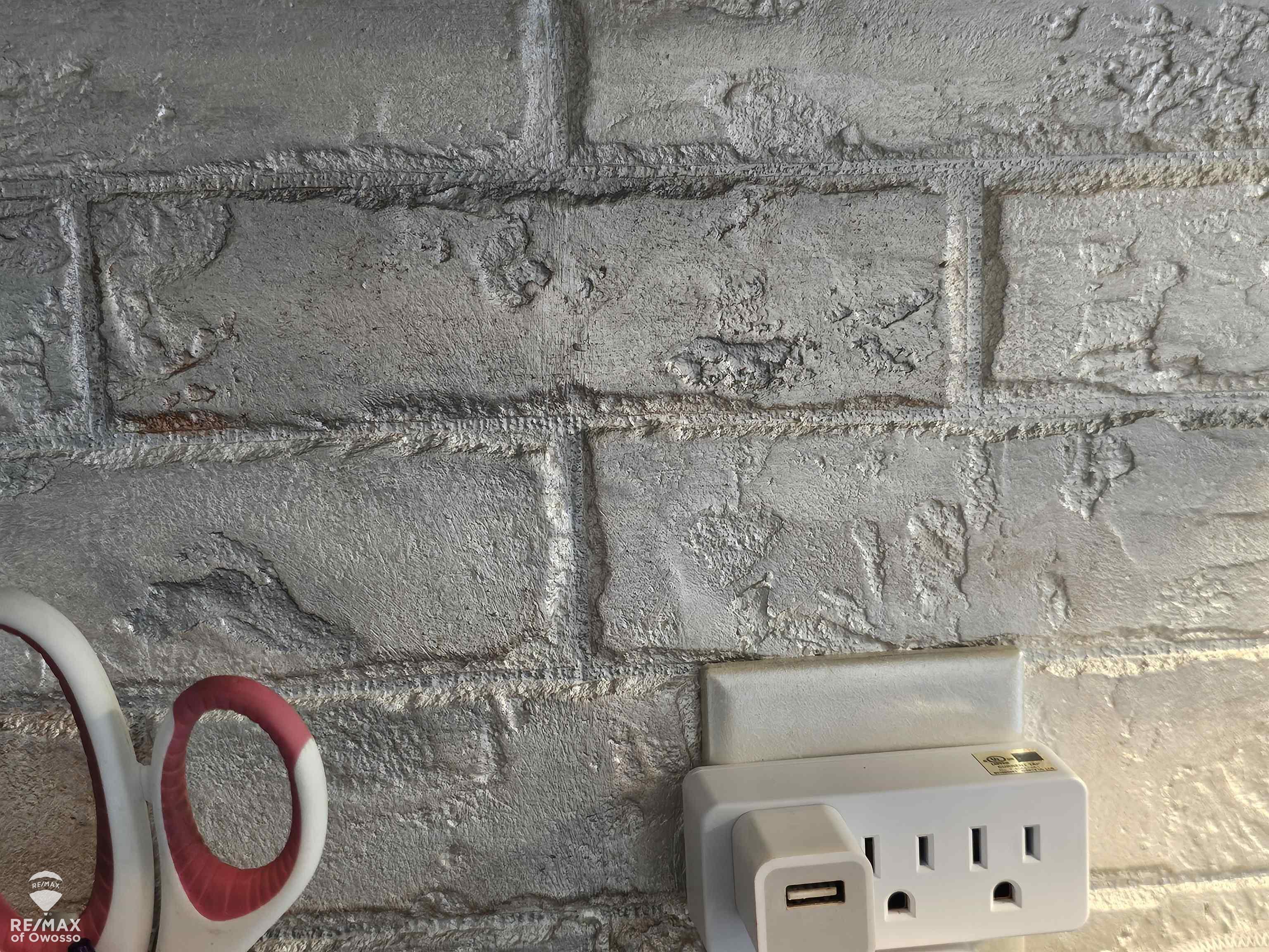 Owner has used a concrete sculpture to look like real brick