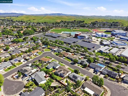 an aerial view of a city