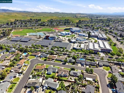 an aerial view of multiple house