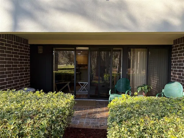 a view of a park with trees