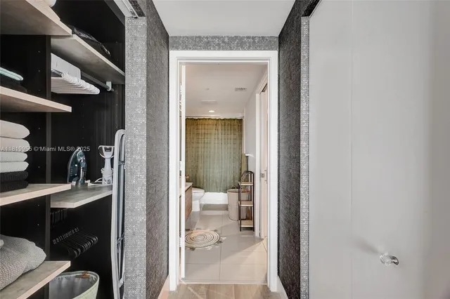 a view of living room and bathroom