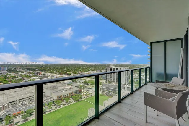 a view of city with balcony