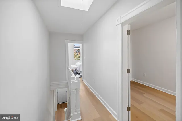 a view of stairs with an empty room