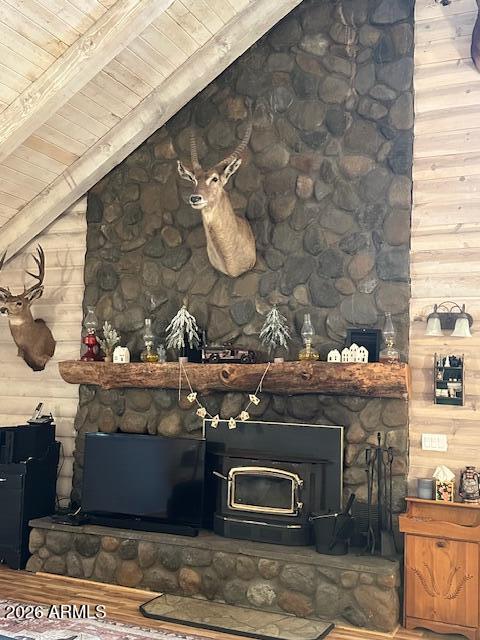 207 Blue Ridge Road Mormon Lake, AZ 86038 - Photo 13 of 67 Custom Stone Fireplace