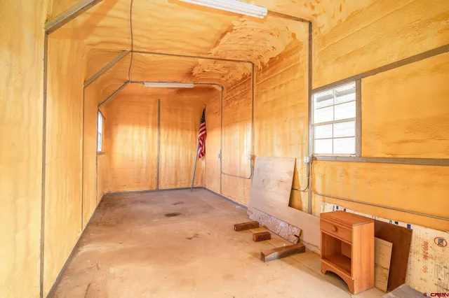 a view of a indoor garage
