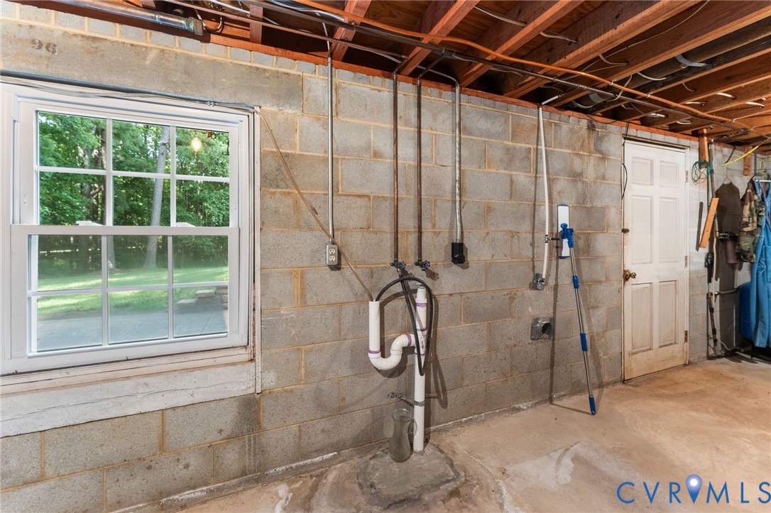 1496 Dorset Road Powhatan, VA 23139 - Photo 16 of 47 Storage in Basement with washer and dryer hookups
