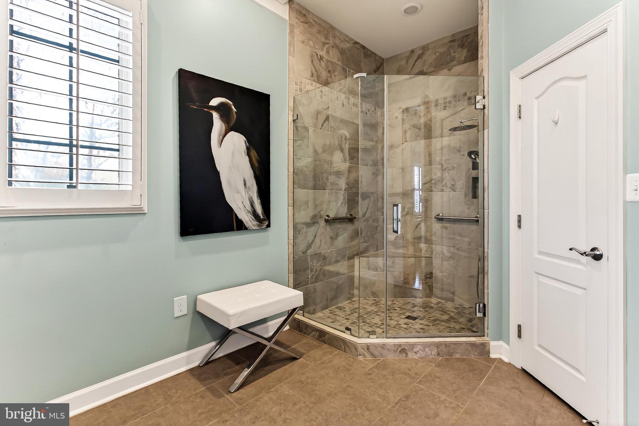 8471 Link Hills Loop Gainesville, VA 20155 - Photo 34 of 65 a bathroom with a shower a toilet and a window