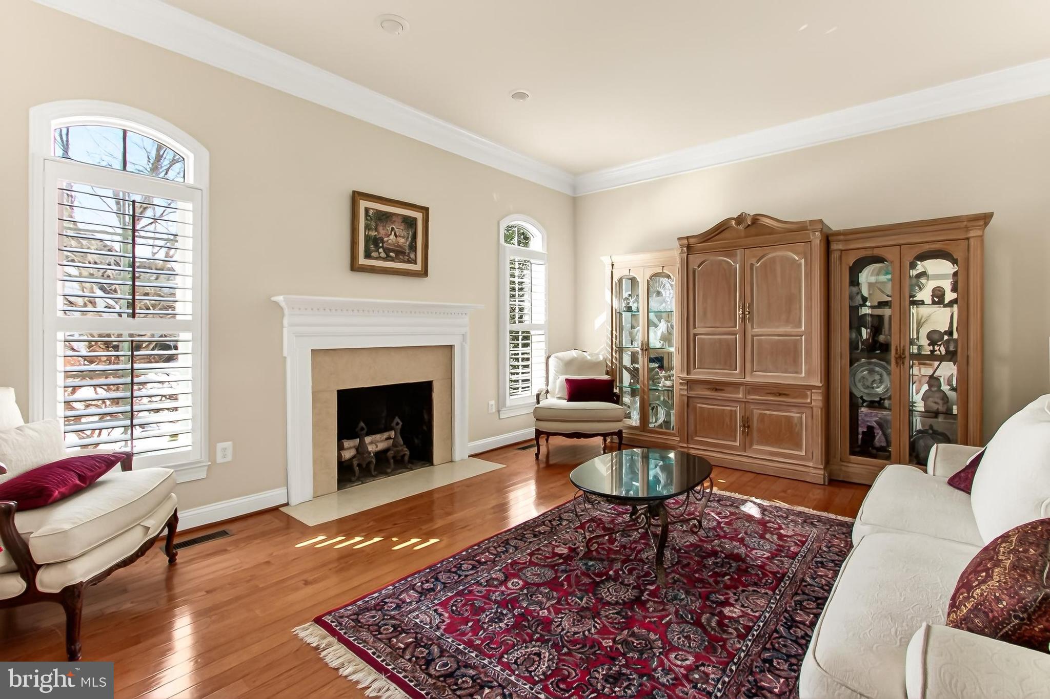8471 Link Hills Loop Gainesville, VA 20155 - Photo 8 of 65 a living room with furniture a window and a fireplace