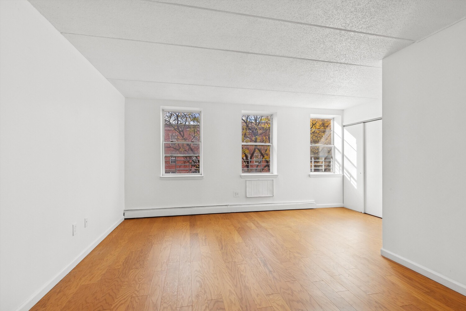 323 East 119th Street, Unit 2 Manhattan, NY 10035 - Photo 6 of 12 an empty room with wooden floor and windows