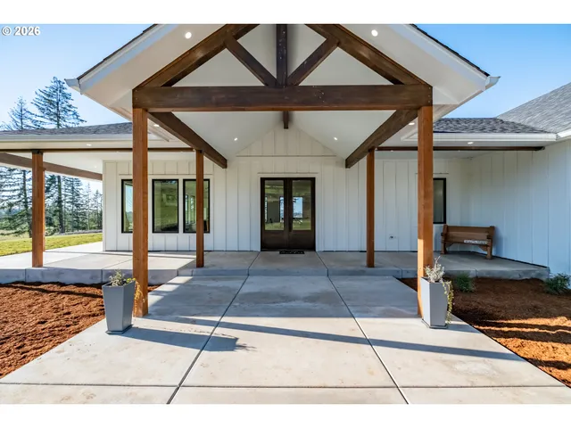 a view of a entryway door front of house