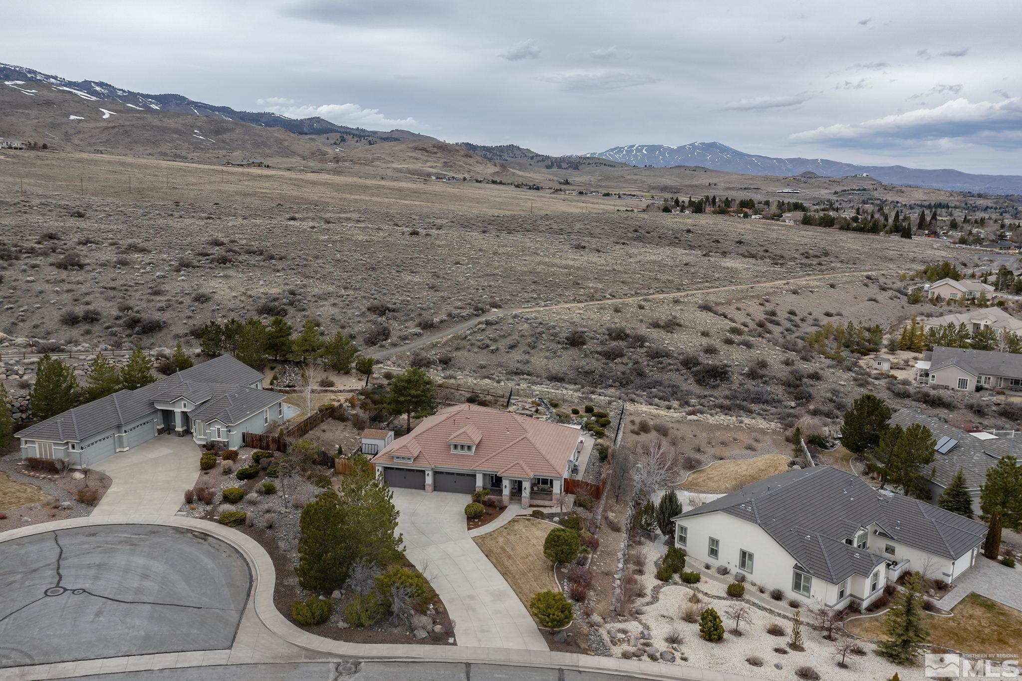 2095 North Tesuque Road Reno, NV 89511 - Photo 40 of 40 an aerial view of a house with a mountain