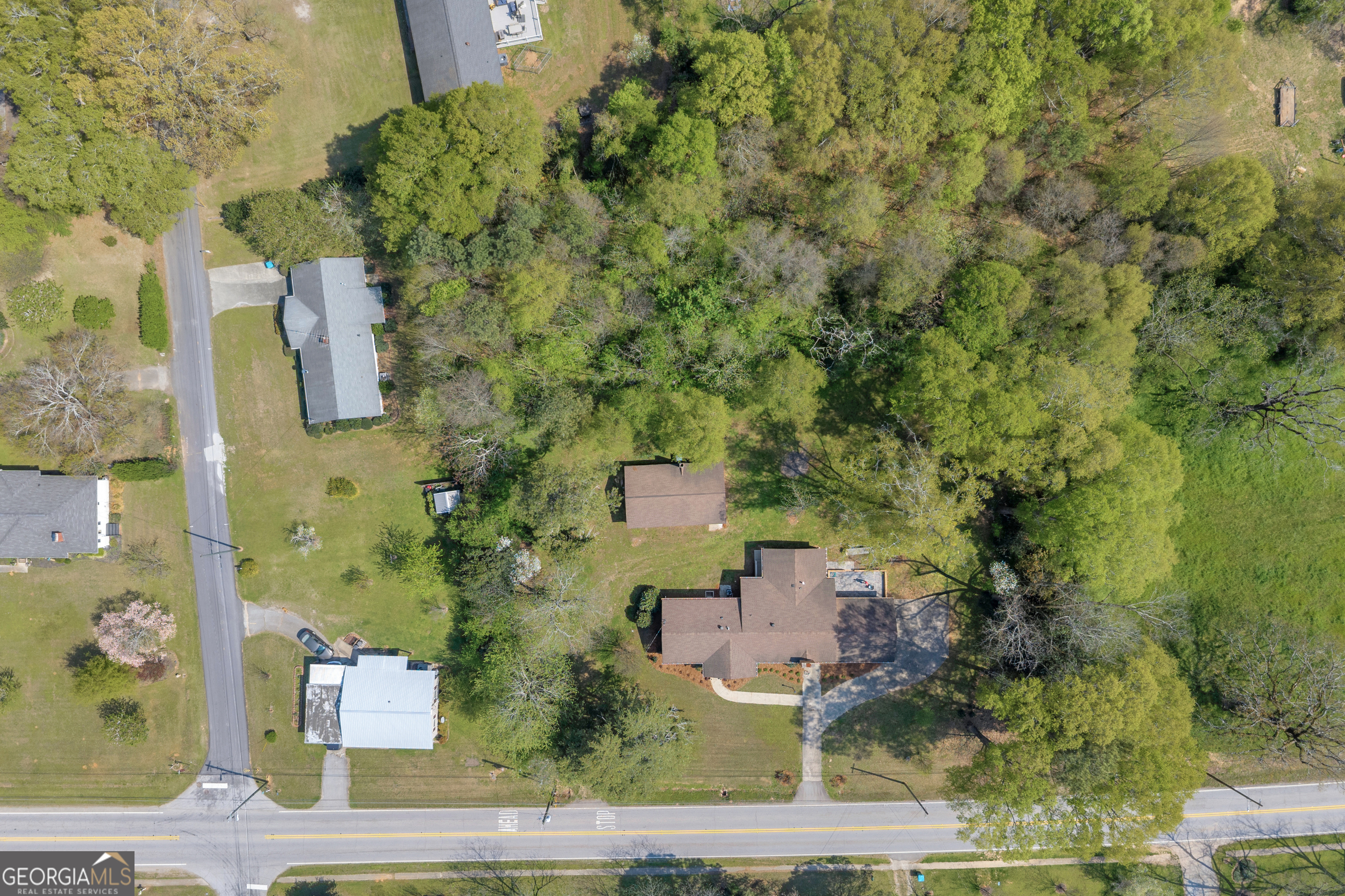 100 Broad Street Bowman, GA 30624 - Photo 59 of 65 an aerial view of a house with outdoor space