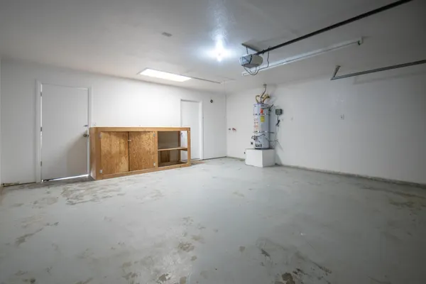 an aerial view of a swimming pool and outdoor space