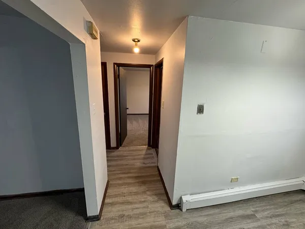 an empty room with a window