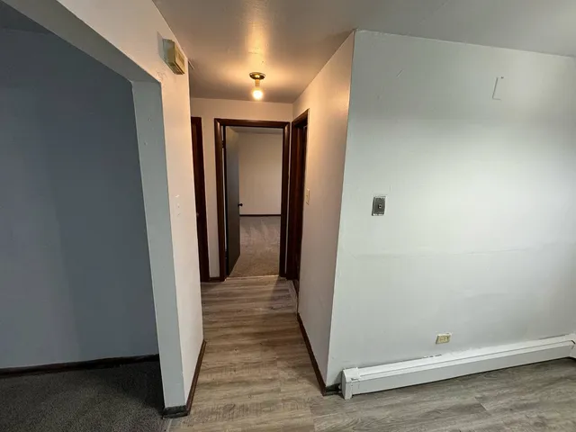 an empty room with a window