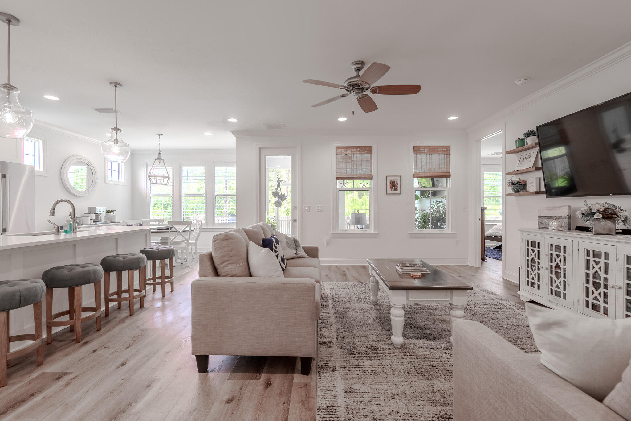 75 Conifer Ct Inlet Beach Inlet Beach, FL 32461 - Photo 11 of 74 a living room with furniture and a flat screen tv