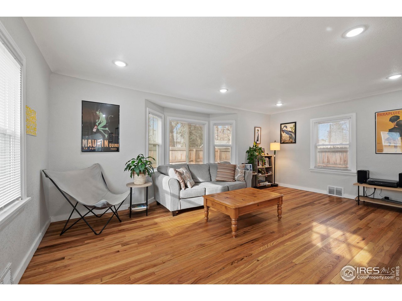 814 West Laurel Street Fort Collins, CO 80521 - Photo 6 of 35 Living Room with Large Bay Windows