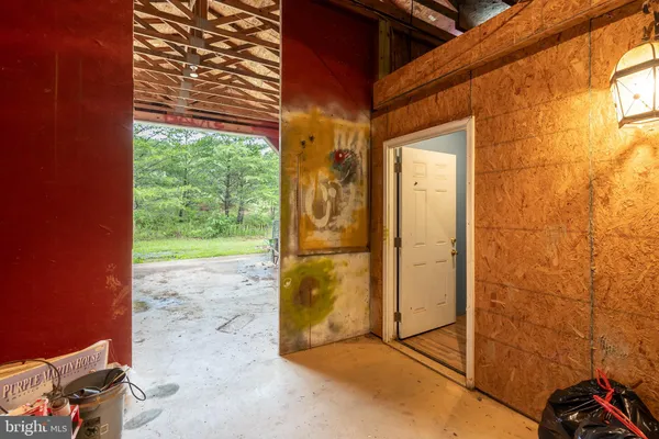 a view of a door and an outdoor space