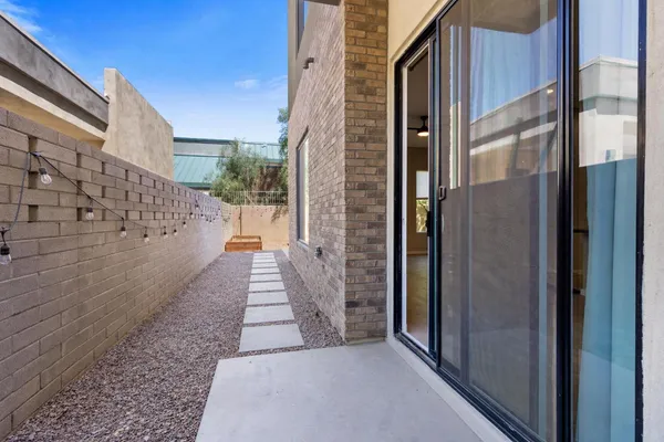 a backyard of a house