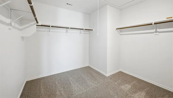 a view of small space with racks on the wall