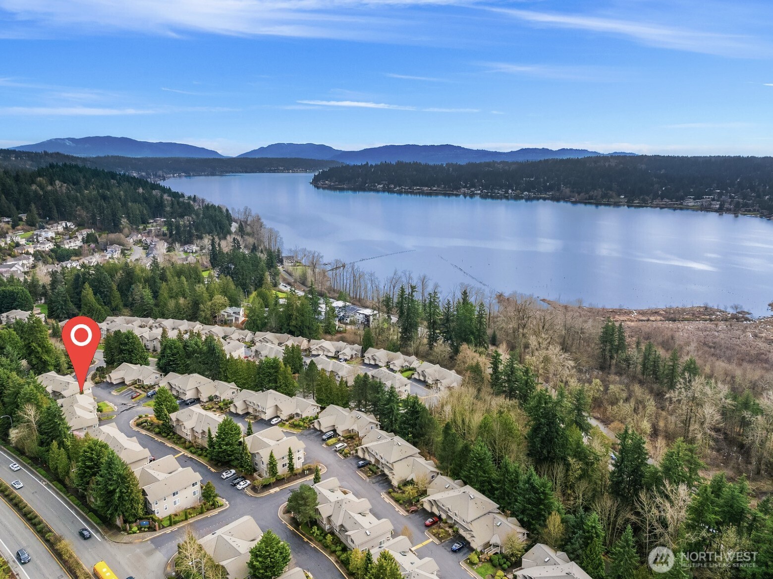 18646 Northeast 57th Way Redmond, WA 98052 - Photo 35 of 40 a view of a lake with a mountain
