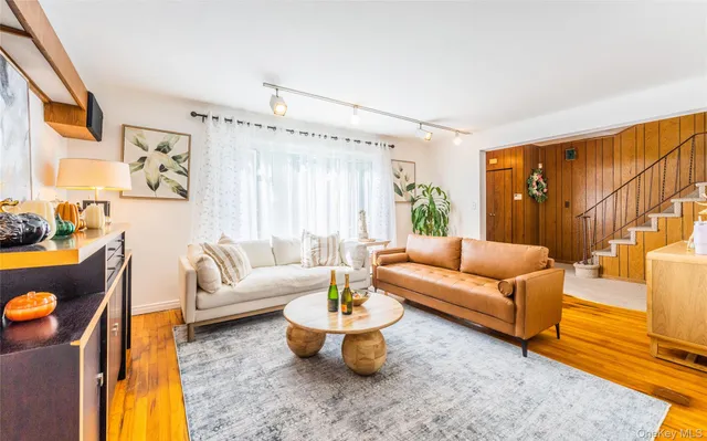 a living room with furniture and a couch