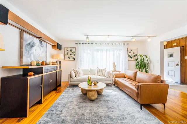 a living room with furniture and a couch