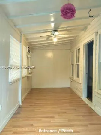 a view of a room with an empty space