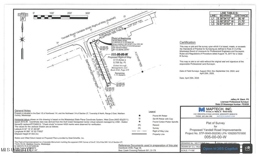 Yandell Road Canton, MS 39046 - Photo 2 of 11 yandell survey png
