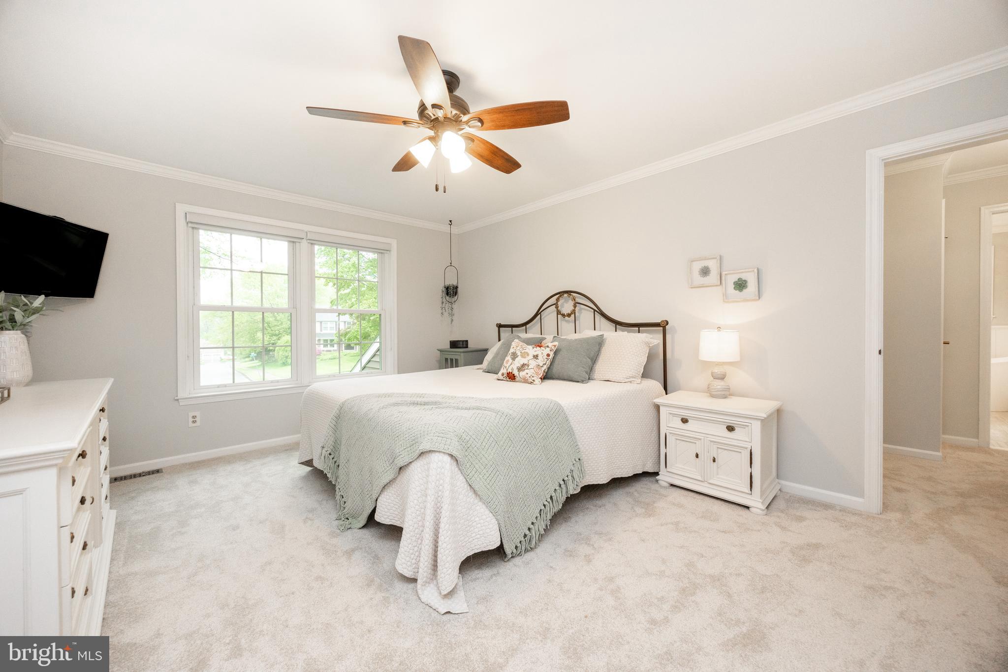 211 Ravenwood Road Exton, PA 19341 - Photo 16 of 44 Master Bedroom Suite NEW Carpets & Fan/Light