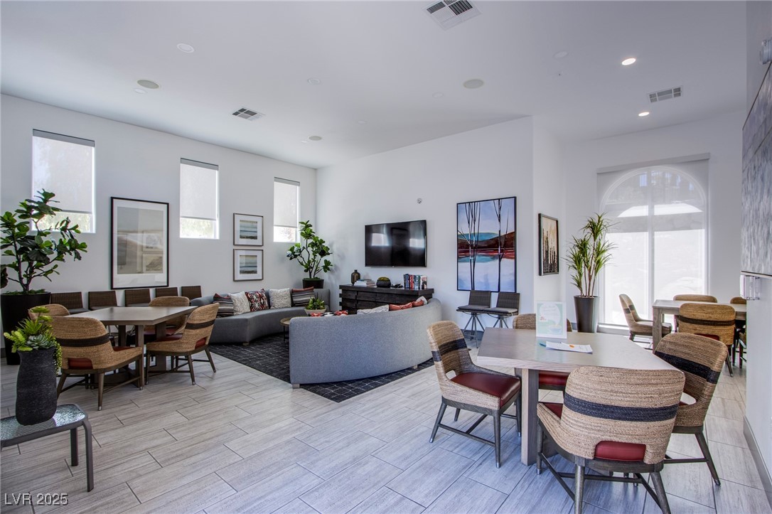 2555 Hampton Road, Unit 11201 Henderson, NV 89052 - Photo 30 of 36 Dining area featuring wood finish floors and recessed lighting